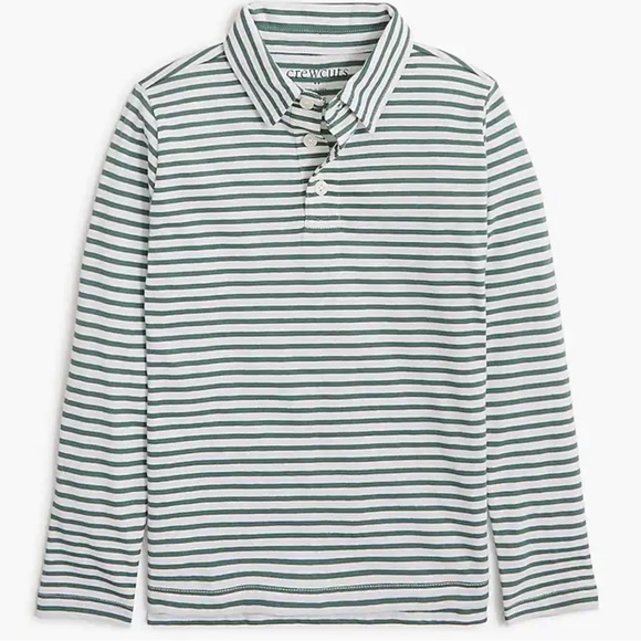 TWO J Crew Factory Boys Polo Shirts, Green and White / Red and White Stripes. XS - Picture 1 of 11